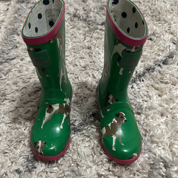 Mini Boden Wellies Rainboots EU26 US9 Kids Jack Russel Terrier Scout Dog - Picture 2 of 7